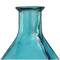 24" Teal Recycled Glass Tall Spanish Bottleneck Vase